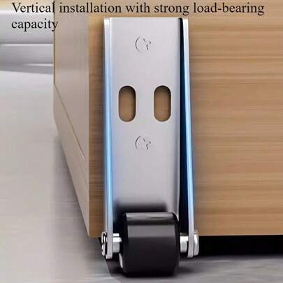 2/4pcs Metal Sliding Door Track Rollers - Smooth & Quiet Rolling, Vertical Installation, Heavy Duty & Stable, Suitable For Small Furniture & Cabinet