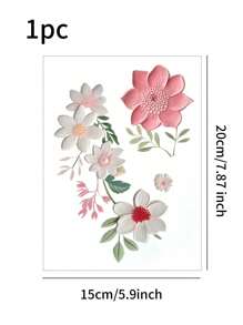 1 件风格花朵贴纸 - 新鲜花朵灯开关贴花；适用于客厅入口墙壁装饰自粘装饰乙烯基贴花、卧室装饰、房间装饰品、装饰、秋季装饰、教室装饰、可移除贴纸婴儿淋浴家庭装饰礼物 - 彩色 - 查看 5