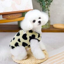 1 Chiếc Áo Vest Thú Cưng In Hình Trái Tim, Áo Nỉ Thú Cưng Không Có Mũ Trùm Đầu, Ấm Áp Thích Hợp Cho Mèo Và Chó Nhỏ Và Vừa Làm Quần Áo Giữ Ấm Cho Thú Cưng Vào Mùa Thu Và Mùa Đông - Lạc đà - Xem 10