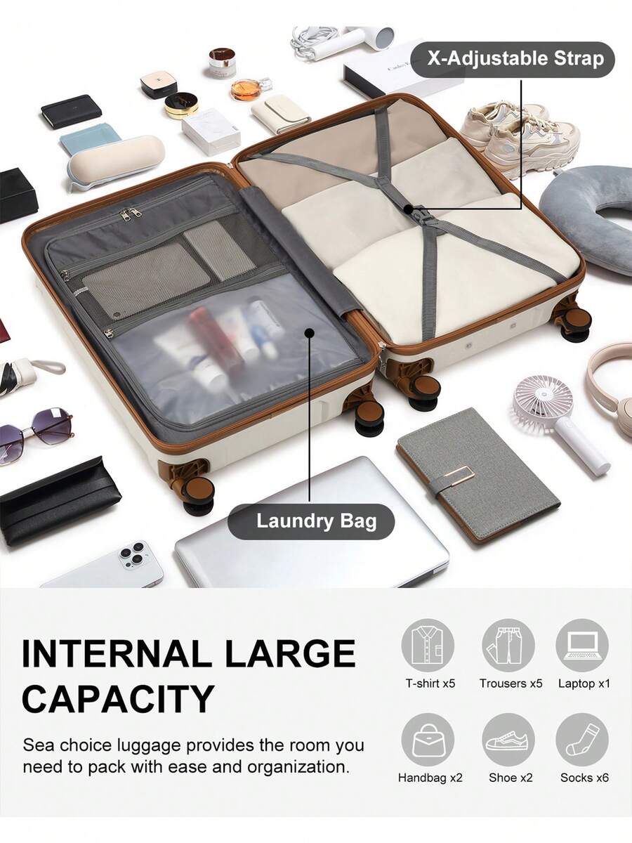 Sea Choice Cabin Suitcase 20 Inch Lightweight CarryOns 55cm Luggage