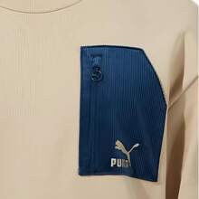 Puma Boyfriend Style Men's Casual Contrast Color Crew Neck Sporty Long Sleeve Sweatshirt