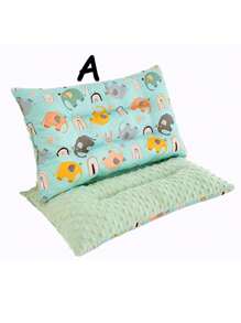 Upgraded Soft & Comfortable Children's Pillow, Center Concave Design, Suitable For Flat Head And Other Head Shapes, Children's Head Support Pillow, Baby Rest Head Support Pillow, Soft & Comfortable Cartoon Bear Memory Foam Pillow, Suitable For Boys And Girls Sleep And Head Support, Sofa Pillow, Random Pattern Distribution - Multicolor - View 7