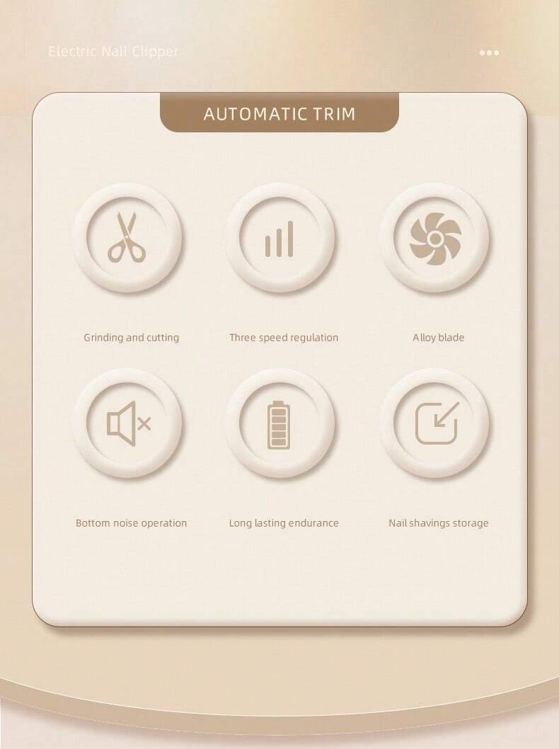 Coupeongles électrique, tailleongles et polisseur entièrement automatique pour les mains et