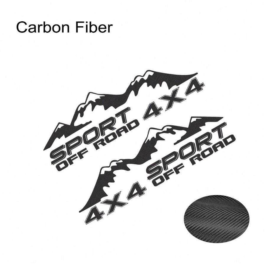 2Pcs Universal Pickup Car Side Door Body Stickers 4x4 Sport Off Road