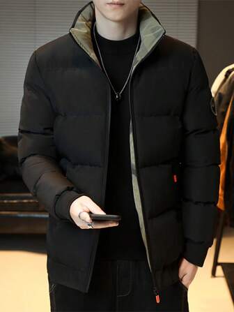 男士休闲棉服，秋冬季保暖舒适