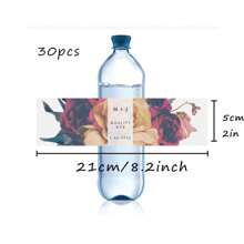 30 Pcs Custom Water Bottle Labels Stickers Self Adhesive Candy Wrap Bridal Shower Decor Personalized Text - Multicolor - View 35