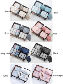 7pcs Travel Packing Cubes - Lightweight Organizers For Shoes, Makeup, Clothes, Underwear - Multifunctional And Efficient Travel Essentials For Travel Backpack Travel Bag Luggage Suitcase Travel Gear Back To School Moving Bags Organizer