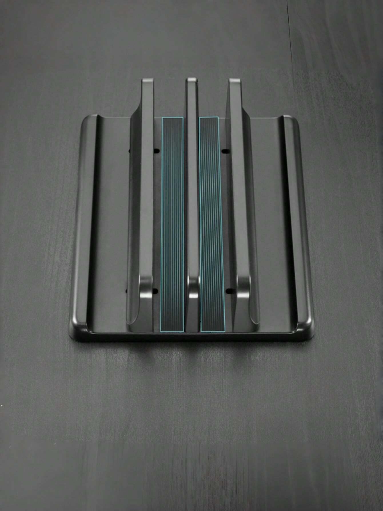 1pc Laptop Stand Holder Holder Vertical Storage Rack Suitable For IPad Tablet Desktop Metal Base