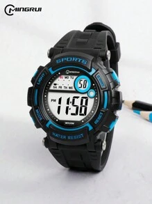 MINGRUI Popular Casual Sports Luminous Waterproof Alarm Chronograph Multi-Functional Electronic Watch For Boys, 3ATM Waterproof