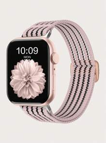 Elástico Solo Loop compatível com Apple Watch Band 38mm 40mm 41mm 42mm 44mm 45mm 46mm 49mm Mulheres Homens, Nylon Macio Elástico Trançado Pulseira de Substituição Pulseira Compatível com Apple Watch Series Ultra 10 9 8 7 6 5 4 3 2 1 SE