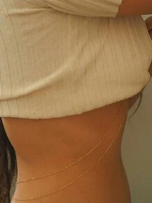 1 件女士简约吊坠和仿水晶腰链多层身体链 - W-YL多層水鑽腰鏈 - 查看 3