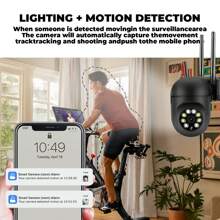 8MP/5MP 1080P 高清，双频 2.4G+5G/2.4G WiFi 可选，室外/室内安全摄像头，无线 WiFi 摄像头，监控摄像头，摄像头，PTZ 摄像头，智能室外/室内 PTZ 监控摄像头，具有自动跟踪、报警、彩色夜视、泛光灯 AI 运动、350° 水平和 90° 垂直旋转，适合家庭使用