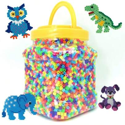 Pana-beads 1300pcs/5700pcs/13000pcs/Set,Fuse & Perler Beads,Beading&Jewelry Making,Diy Kids Educational Puzzle Toy,High Quality 5MM Hama Beads Perler Beads Kit,Beading Supplies,Multicolor Fuse Beads,Educational Toys
