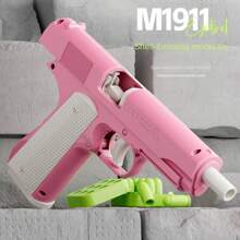 Pistola de juguete estilo Desert Eagle, pistola semiautomática con cañón eyector de resorte, modelo de juego, suministro directo de fábrica - Multicolor - Ver 6