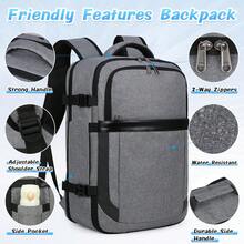 旅行背包 17.3 笔记本电脑背包 座椅下手提背包 登机包 航空行李箱 电脑背包 个人物品 旅行包 商务工作学院背包 圣诞礼物 圣诞节 冬季秋季包 时尚休闲礼品 度假礼物 侧包 流浪包 节日必备品 露营 夏季 返校 沙滩包 笔记本电脑包 运动生活 男士包 登山包 周末包 背包 旅行必备品 大包 - 灰色 - 查看 5