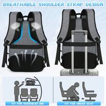 旅行背包 17.3 笔记本电脑背包 座椅下手提背包 登机包 航空行李箱 电脑背包 个人物品 旅行包 商务工作学院背包 圣诞礼物 圣诞节 冬季秋季包 时尚休闲礼品 度假礼物 侧包 流浪包 节日必备品 露营 夏季 返校 沙滩包 笔记本电脑包 运动生活 男士包 登山包 周末包 背包 旅行必备品 大包 - 灰色 - 查看 6