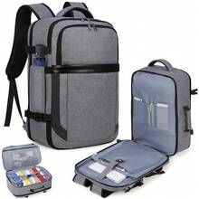 旅行背包 17.3 笔记本电脑背包 座椅下手提背包 登机包 航空行李箱 电脑背包 个人物品 旅行包 商务工作学院背包 圣诞礼物 圣诞节 冬季秋季包 时尚休闲礼品 度假礼物 侧包 流浪包 节日必备品 露营 夏季 返校 沙滩包 笔记本电脑包 运动生活 男士包 登山包 周末包 背包 旅行必备品 大包 - 灰色 - 查看 2