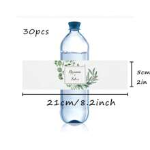 30 Custom Water Bottle Label Stickers, Self-Adhesive Candy Wrappers, Bridal Shower Decorations, Personalized Text, Vacation Vibes, Wedding Essentials, Cozy Atmosphere, Home Decor, Custom Wedding Crafts. - Multicolor - View 12