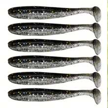 10pcs/20pcs Bicolor T-Shaped Soft Fishing Lures, Smooth Bent-Mouthed Chub Baits, Suitable For Fresh Water And Saltwater Realistic Soft Baits, Fishing Gear, Fishing Accessories
