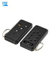 Nuevo banco de energía móvil, banco de energía de gran capacidad con ventosa y cable incorporado, banco de energía móvil desmontable - Negro - Ver 1