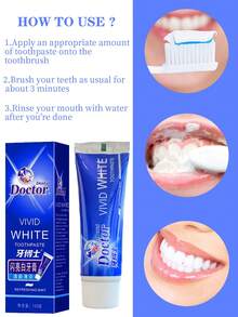 100g 闪亮白牙膏，深层清洁去除污渍、牙菌斑和美白牙齿，清新口气 - 100克 - 查看 4