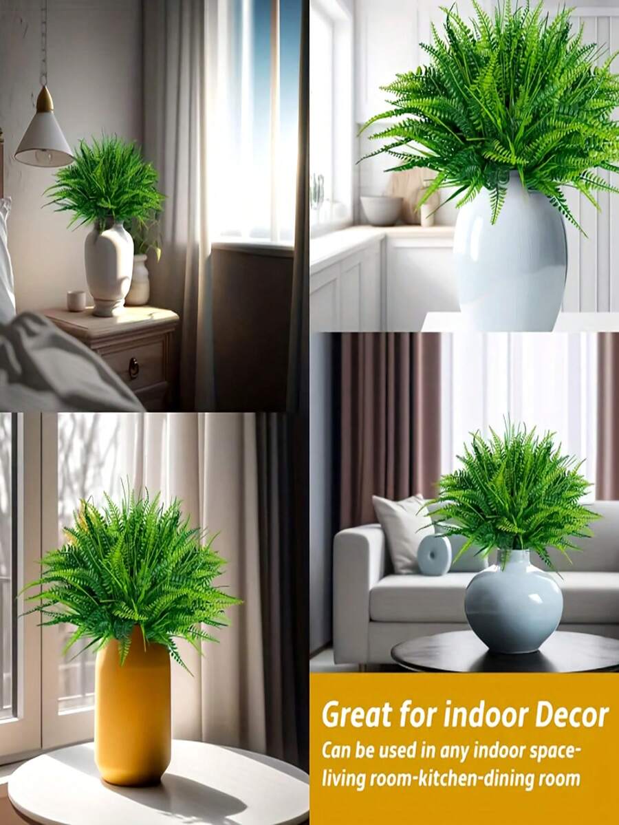 10 Bundles Artificial Flowers For Outdoor UV Resistant Fake Plants