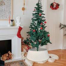 1 Gói 28x23x9 Inch Vỏ cây thông Noel màu trắng Vỏ cây nhựa tròn dùng để trang trí cây thông Noel ngày lễ cho cây cao tới 8,5 feet với đường kính đế lên tới 28 inch - trắng - Xem 6