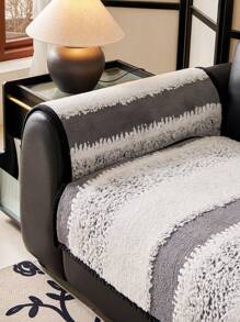 1pc Soft Plush Simple & Warm Textured Sofa Cushion, Suitable For Office, Bedroom, Living Room, Machine Washable, Four Season Use - Grey - View 10