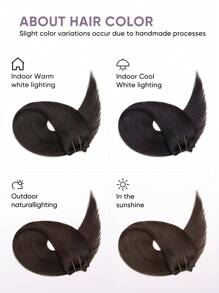 Invisible Wire Hair Extensions Human Hair Color 2 Dark Brown 12-22 Inch Remy Human Hair Fish Line Hair Extensions Halo Hair Extensions - S2 - View 7