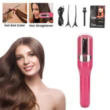 Recortadora de cabello profesional de extremos lisos, Plancha de cabello 2 en 1, Recortadora inalámbrica de puntas abiertas, Alisador de cabello para mujeres, Batería de 500mAh