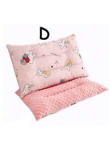 Upgraded Soft & Comfortable Children's Pillow, Center Concave Design, Suitable For Flat Head And Other Head Shapes, Children's Head Support Pillow, Baby Rest Head Support Pillow, Soft & Comfortable Cartoon Bear Memory Foam Pillow, Suitable For Boys And Girls Sleep And Head Support, Sofa Pillow, Random Pattern Distribution - Multicolor - View 8