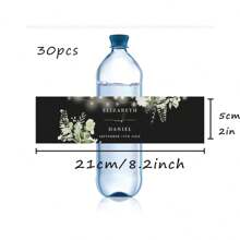 30 Pcs Custom Water Bottle Labels Stickers Self Adhesive Candy Wrap Bridal Shower Decor Personalized Text,Christmas,Wedding Essentials,Festive Calendar ,Bachelorette Party Favors, Personalized Wedding Favors - Multicolor - View 8