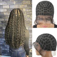 Gorros de peluca de encaje a ganchillo doble con nudos naturales y cabello de bebé para hacer pelucas trenzadas sin pegamento, gorros de encaje para pelucas trenzadas, para hacer pelucas con diversos colores y tipos de cabello a ganchillo - Multicolor - Ver 2