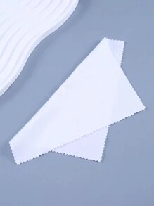 4 件装纯色锯齿边便携式眼镜清洁布 - 混色 - 查看 7