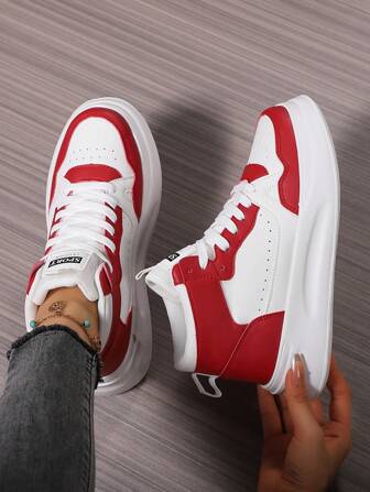 女士高帮时尚休闲运动鞋，百搭校园及返校运动鞋，秋冬款