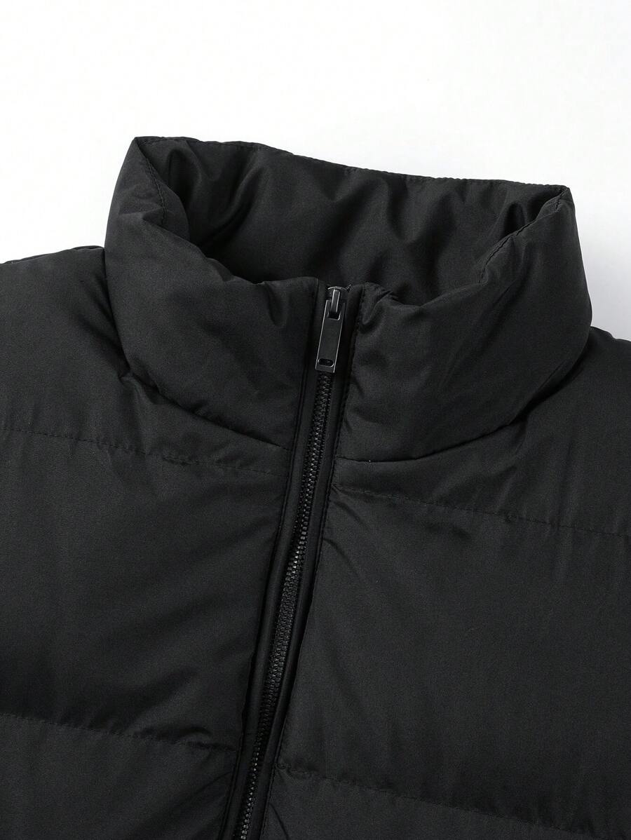 1pc Tween Boy Casual Outdoor Exercise Fleece Lined Thick Windproof Warm