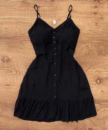 Ayla Silk Dress - Black - View 1