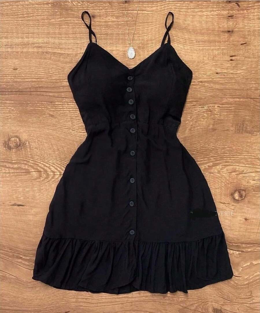 Ayla Silk Dress - Black - View 1