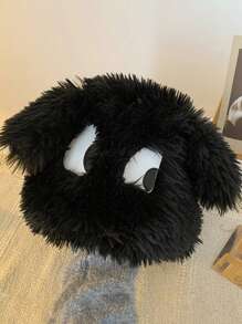 Cute Ear Decor Academia Style Fluffy Warm Hat, Funny Eye Design Bucket Hat Winter Fall - Multicolor - View 6