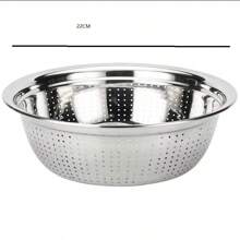 Stainless Steel Colander Strainer. Multifunctional Drain Basket Rice Washing & Draining Basket, Kitchen Tools For Fruits & Vegetables - 22CM - View 2