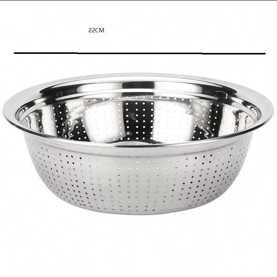 Stainless Steel Colander Strainer. Multifunctional Drain Basket Rice Washing & Draining Basket, Kitchen Tools For Fruits & Vegetables