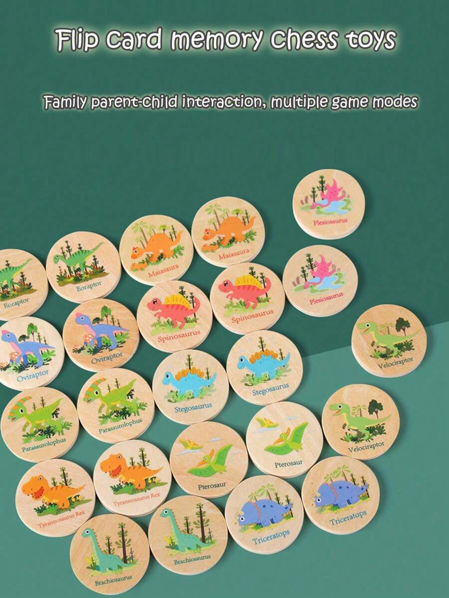 蒙特梭利早教儿童益智木制卡通恐龙找相同游戏认知恐龙有利于训练儿童注意力和记忆力学校、学生、文具、学校用品恐龙游戏、木制玩具、游戏记忆