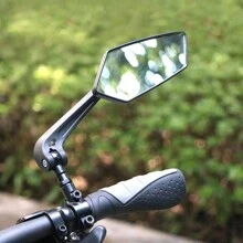 2PCS Bicycle Bike Cycle Handlebar Rear View Mirrors Rearview Rectangle Back Mirror - Left - View 9