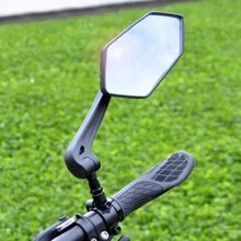 2PCS Bicycle Bike Cycle Handlebar Rear View Mirrors Rearview Rectangle Back Mirror - Left - View 8