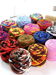 100g/Ball Blended Colorful Dye Ice Strip Line Yarn For Hand-Knit DIY Soft Thickness Wool Thread Blanket Scarf Doll Slippers Crochet Yarn - Multicolor - View 4