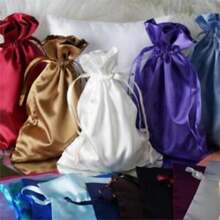 60 Pcs 6x9" SATIN FAVOR BAGS Wedding Party Reception Gift Favors WHOLESALE Bulk - 白色 - 查看 8