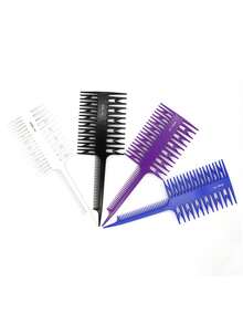 1PC 双面染发梳 双面染发梳 防静电 多功能 适合居家和发廊染发 - 彩色 - 查看 4