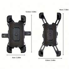 ABS Material Motorcycle & Bicycle Phone Holder, 360 Degree Rotation, Auto Locking Fit Universal Handle, 4-Claw Design, Easy Install GPS Navigation