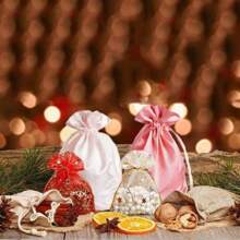 60 Pcs 6x9" SATIN FAVOR BAGS Wedding Party Reception Gift Favors WHOLESALE Bulk - 白色 - 查看 4