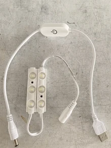 1 Pc USB Powered Dimmable LED Makeup Mirror Light, 6/42 LED Touch Sensitive White Light Strip, Long Press To Dim, Suitable For Dressing Tables, Bathrooms, Wardrobes, Cabinets (Mirror Not Included) - USB - View 10